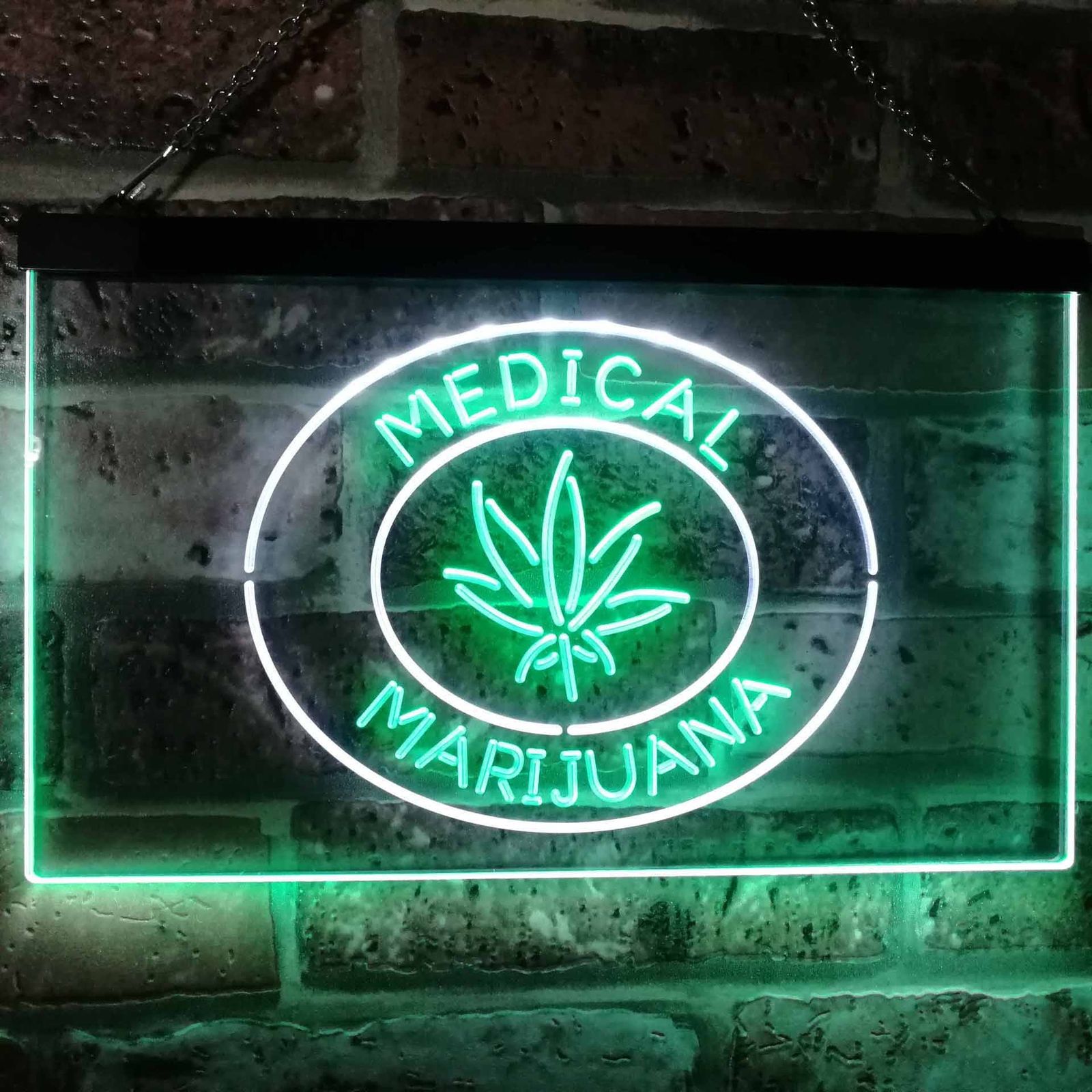 Medical Marijuana Sold Here Dual Color Led Neon Sign